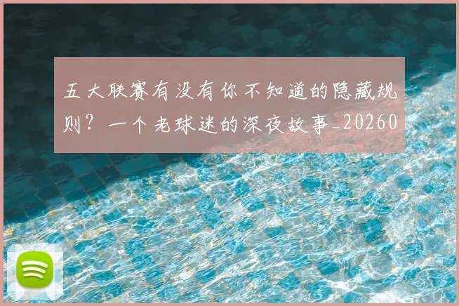 五大联赛有没有你不知道的隐藏规则?一个老球迷的深夜故事_20260611141729